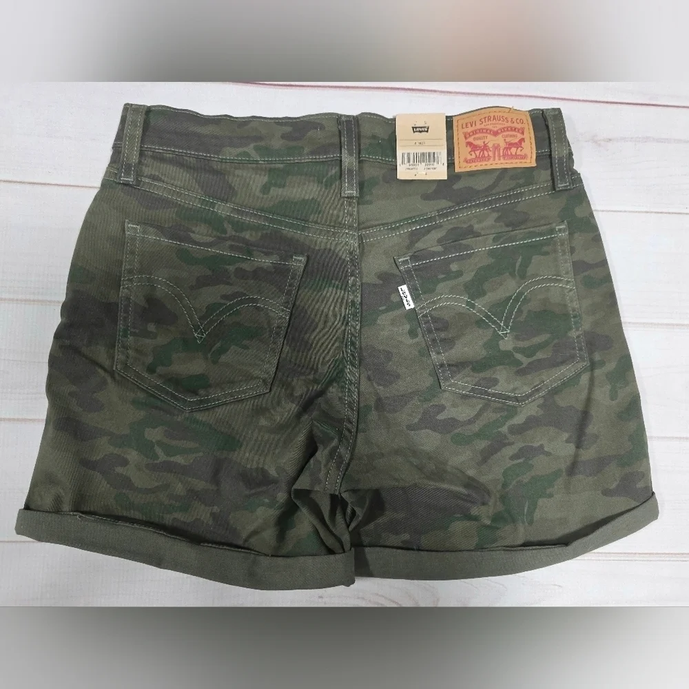 Levi’s Mid-Length Camo Denim Shorts Size 27 - New With Tags